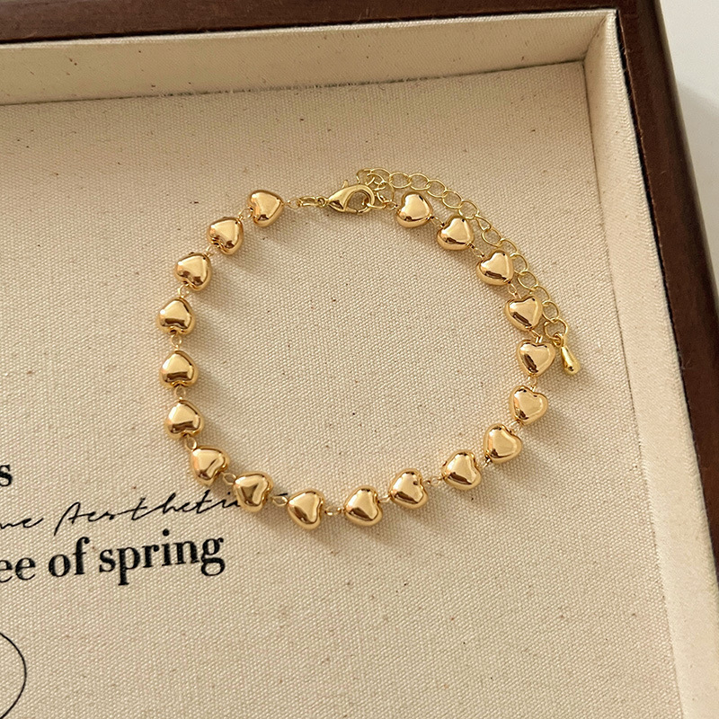 Light Luxury Minority Gold Love Necklace Suit