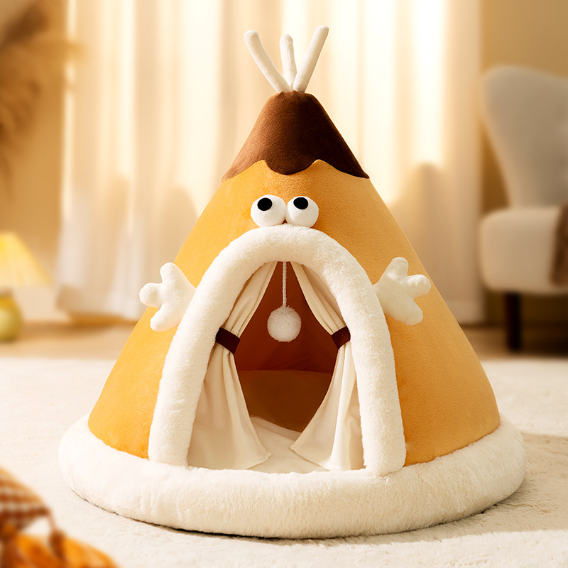 Triangular Yurt-style Cat Bed Small Dog Bed Pet Nest