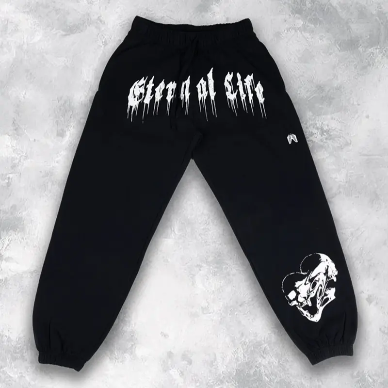 Men's Spring and Autumn Sports Casual Sweatpants Silk Screen