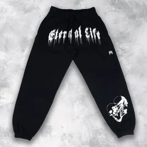 Men's Spring and Autumn Sports Casual Sweatpants Silk Screen