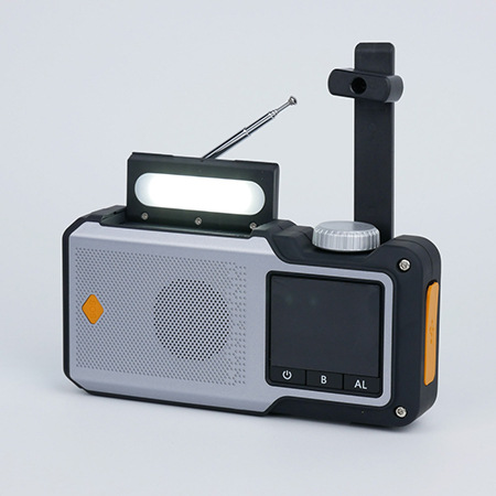 Digital Multi-functional Emergency Hand-crank Radio With Large Capacity And Flashlight