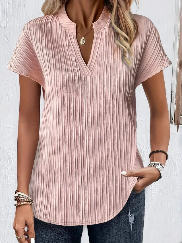 Fashion Women's Wear Chiffon Open Tube Stand Collar T shirt Lotus Root - Shop at LoveMi