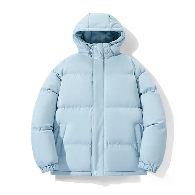 Cotton Loose Thickening Keep Warm Casual Hooded Coat Keep Warm Fall Winter Casual Clothes Sky Blue - Shop at LoveMi