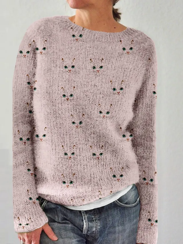 Women's Sweater Casual Velvet Sweater Pink - Shop at LoveMi