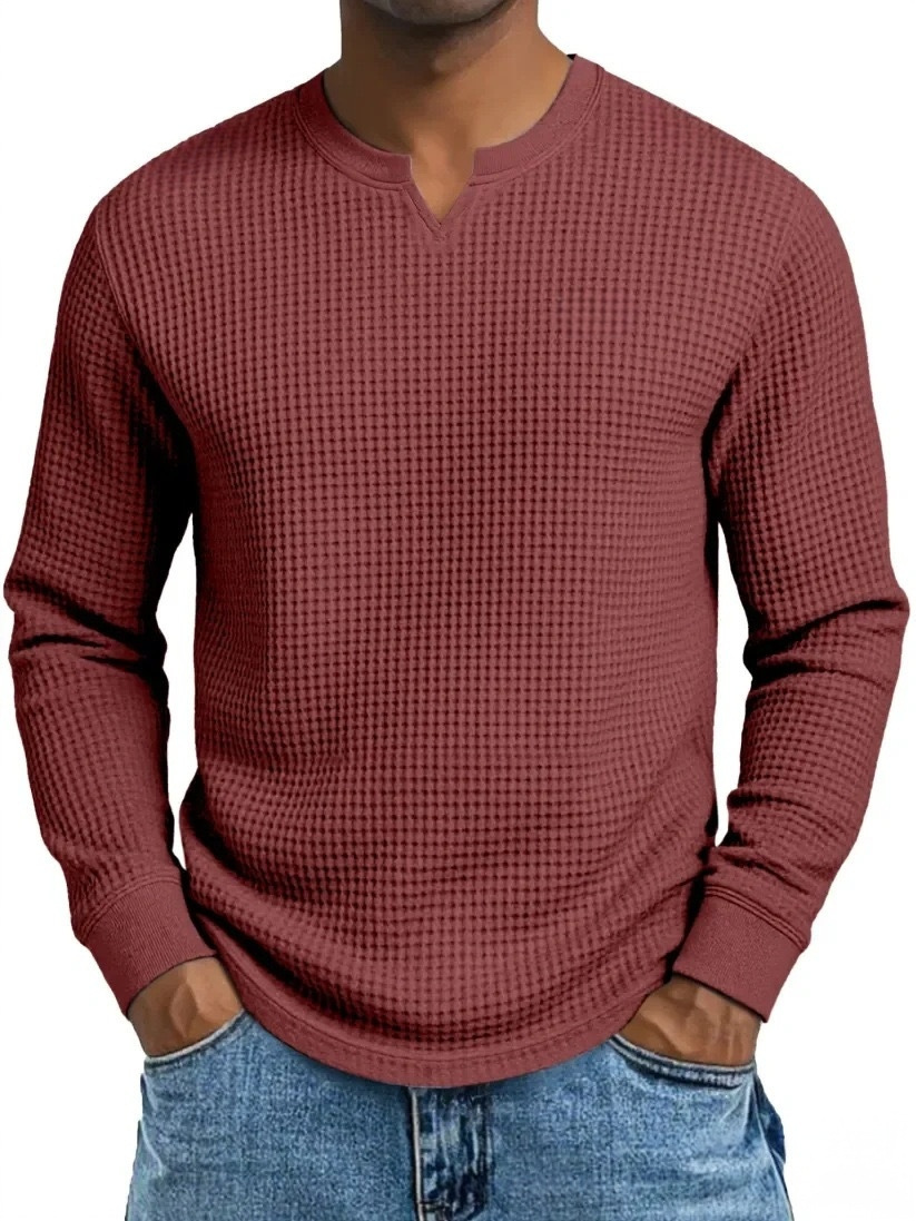 Men's Slim-fit Casual Long-sleeve V-neck Top 17 f6e2bb1f 7cdb 4e14 ac60 d9963931e31e