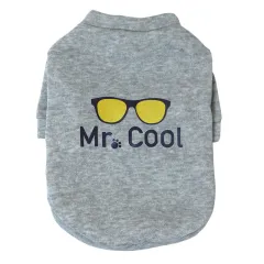 New Dog Pet Clothing Sweater Fleece-lined - Glasses Grey - View 1