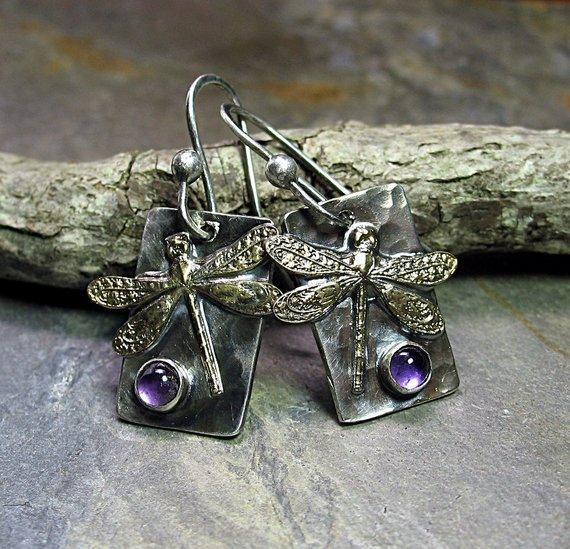 Women's Retro Personalized Animal Gem Dragonfly Earrings
