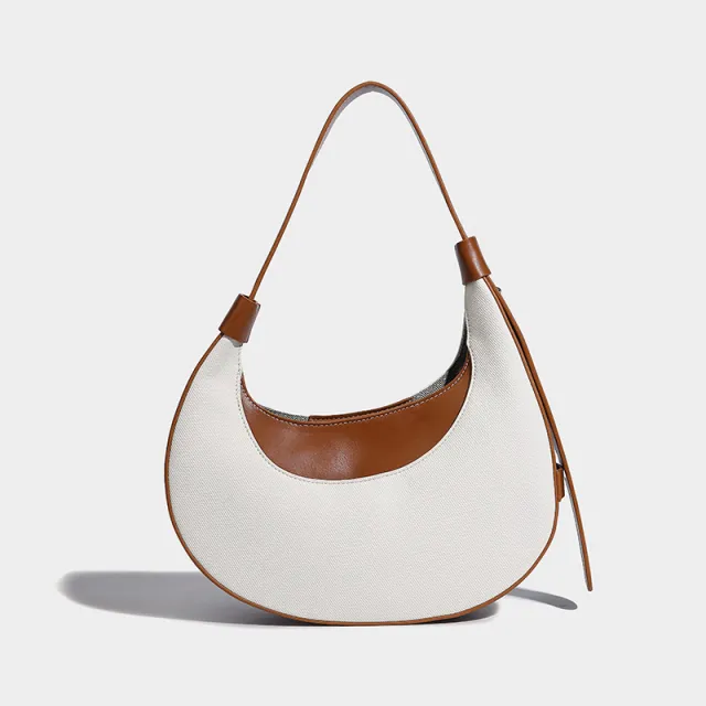 Underarm Bag Special interest Design Fashion Commuter Saddle Bag Beige - Shop at LoveMi