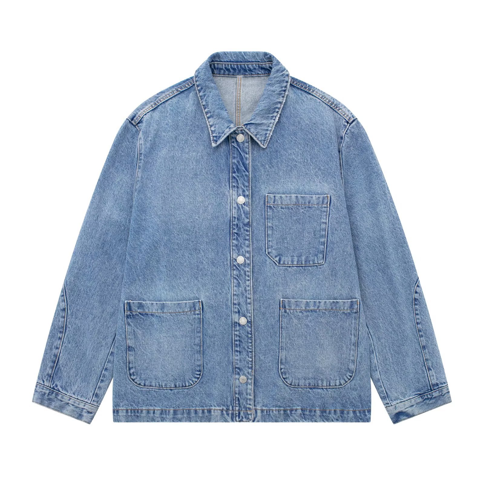 Loose Denim Jacket Coat Women's Jeans Picture Color M - Shop at LoveMi