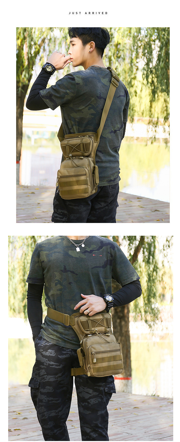 Multifunctional Mobile Waist Bag Men's Outdoor Tactics Leg Bag — foto 15