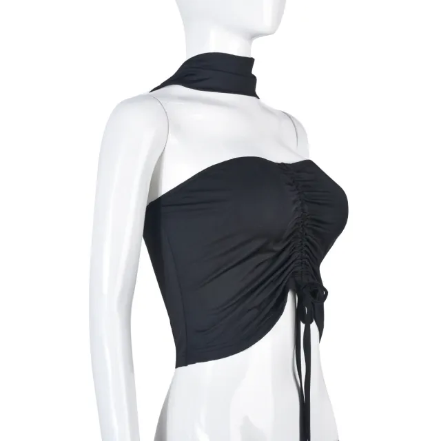 European And American Women's Clothing Slim Fit Top Black - Shop at LoveMi