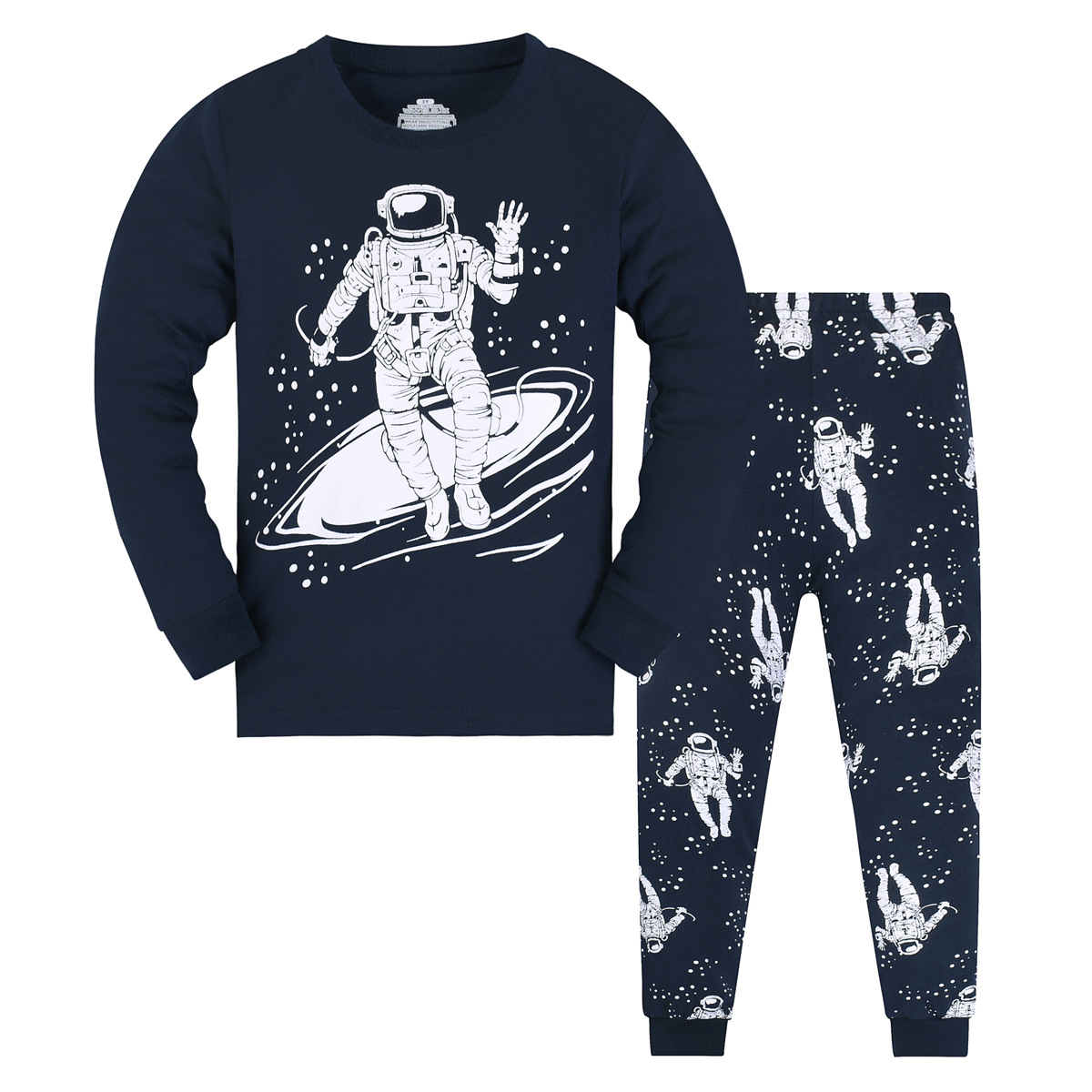 Boys And Girls Long Sleeve Trousers Homewear Children's Pajama Set - Image 4