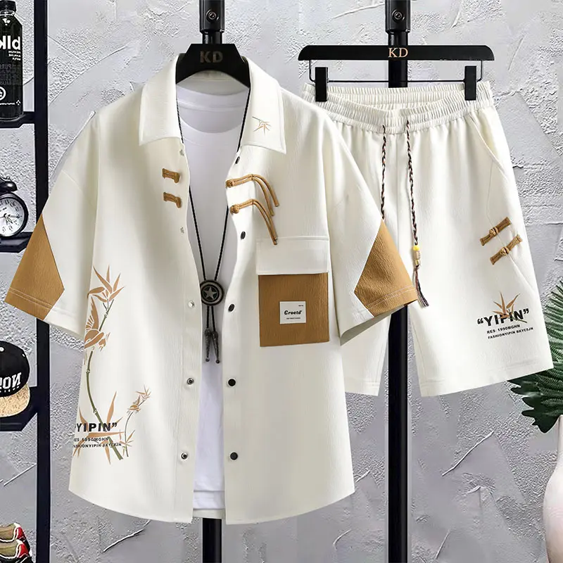 New Chinese Style National Suit Men's Summer Short Sleeve