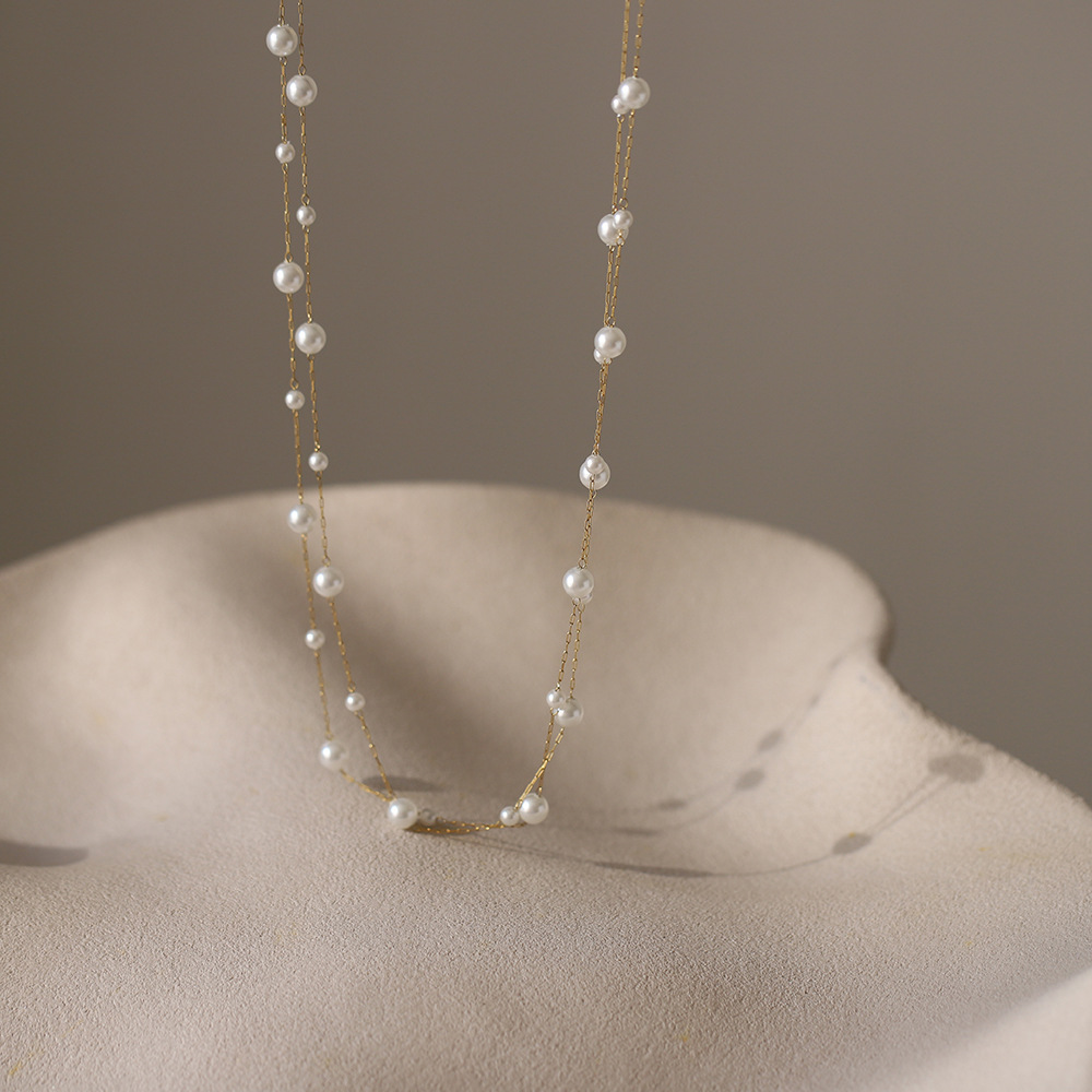 Fashion Personality Pearl Clavicle Chain Necklace