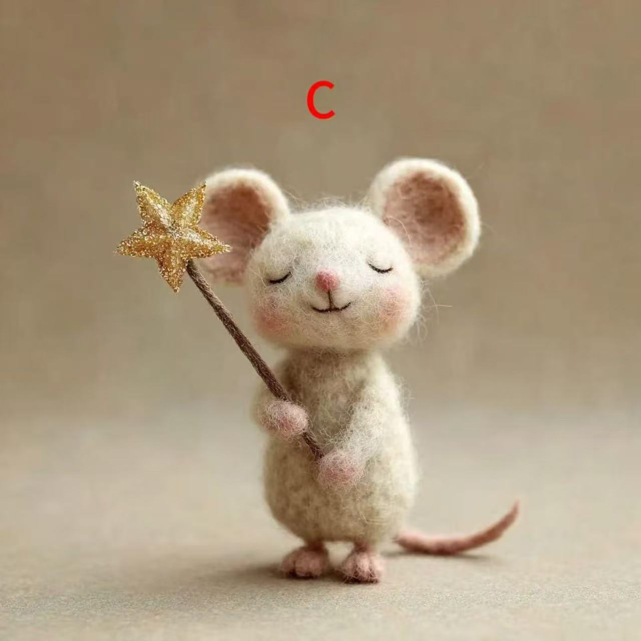 Cross-border Finished Wool Felt DIY Five-pointed Star Mouse 2