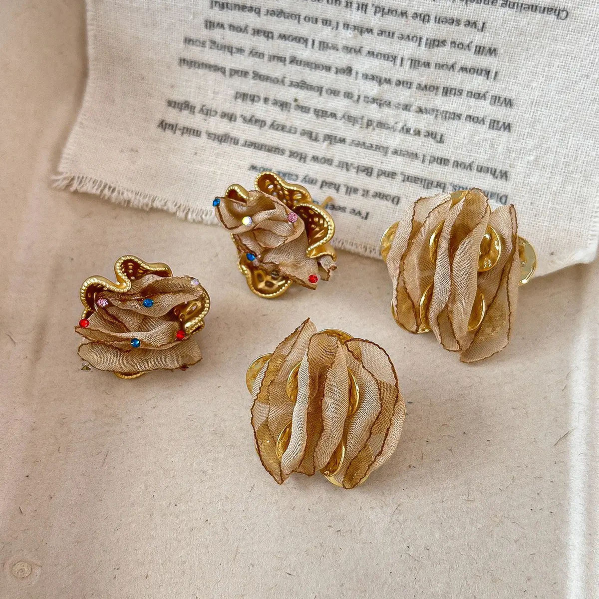Fashionable And Elegant Petal Tassel Earrings