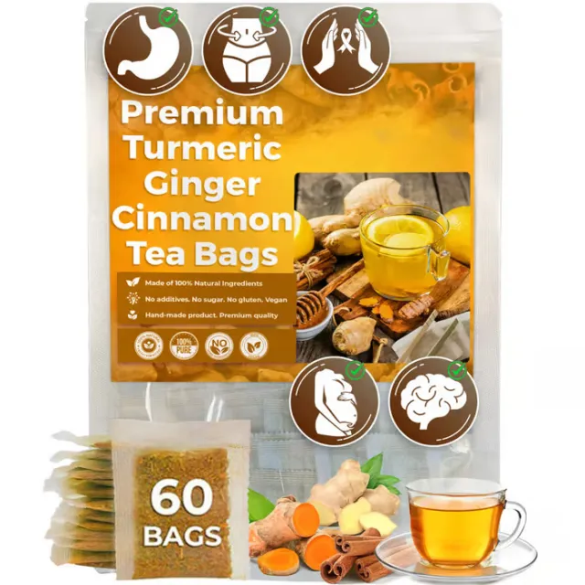 Natural Yellow Turmeric Meat Tea Bag 60 Packs - Shop at LoveMi