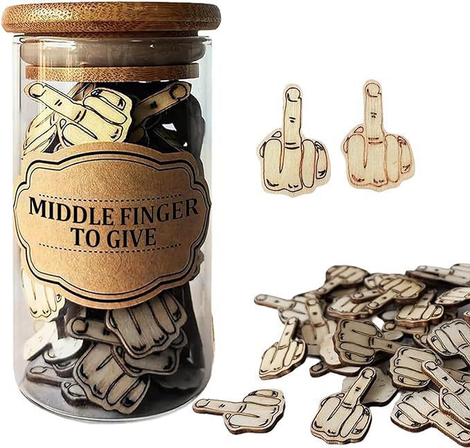 Title 3, Middle Finger Gift Jar Wood Products