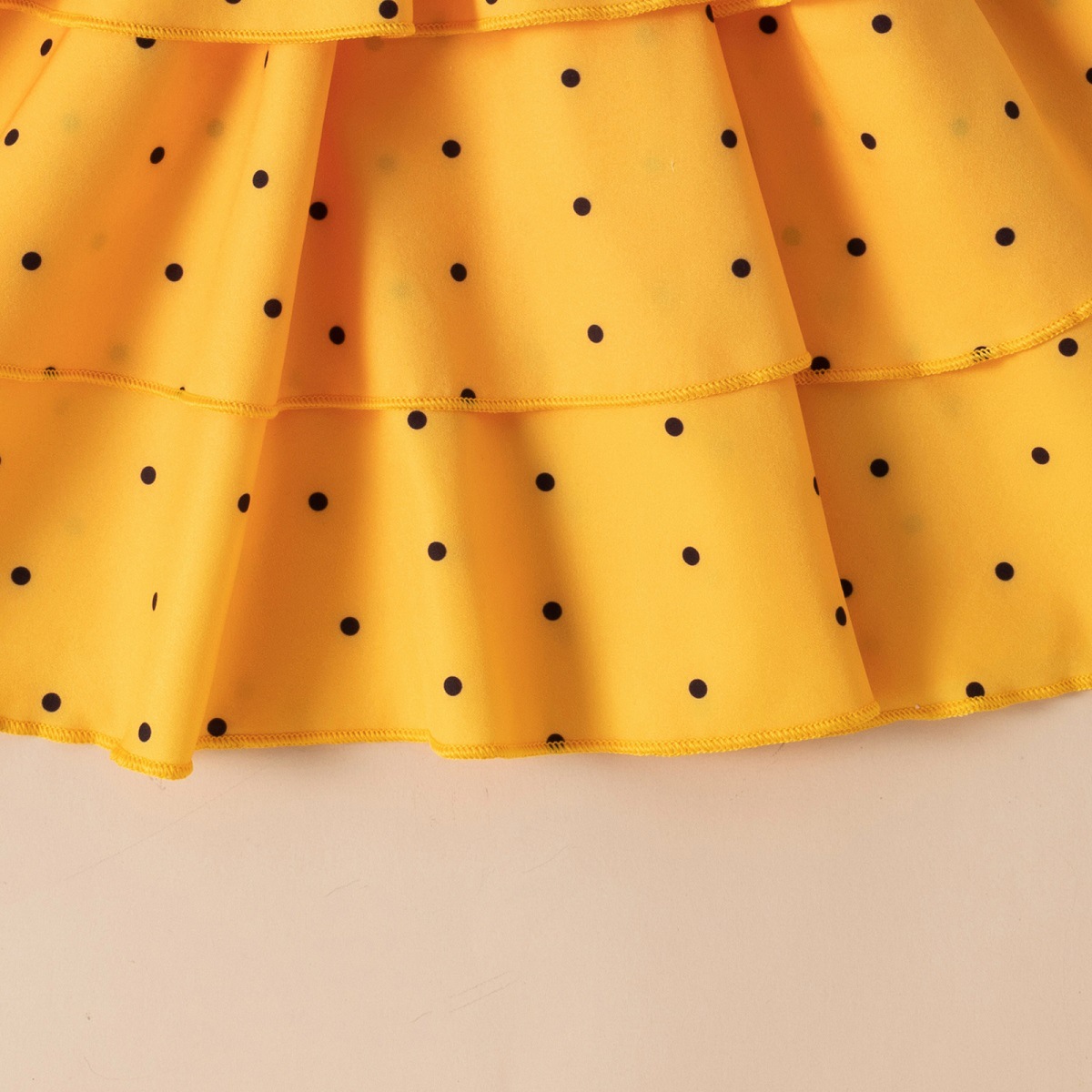 Strap Polka Dot Solid Color Children Dress