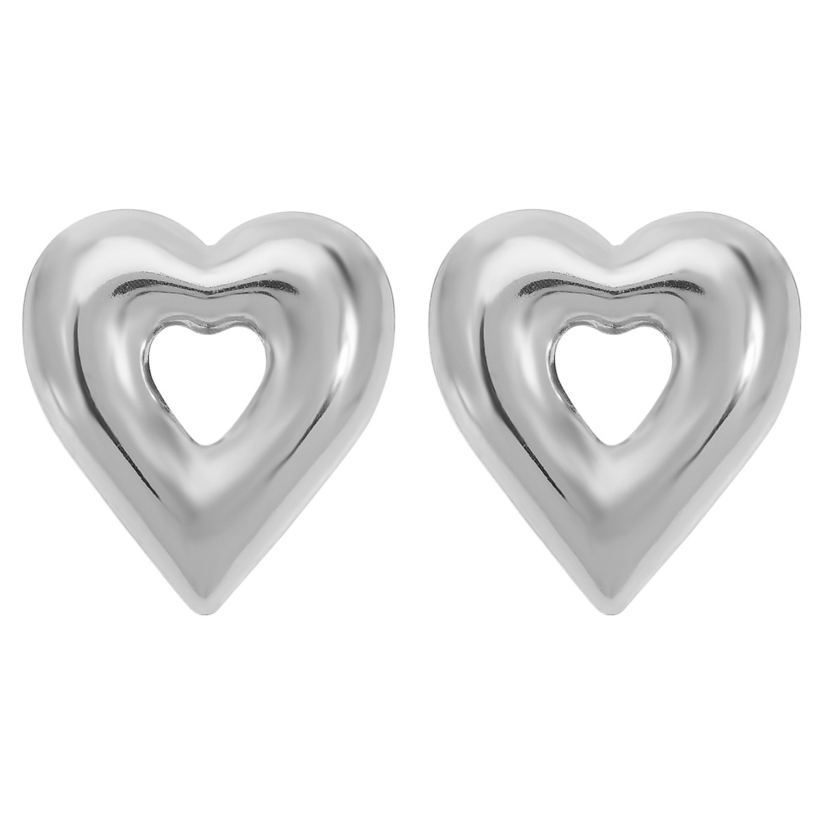 Fashion Trend Water Drop Love Heart Stud Earrings Creative