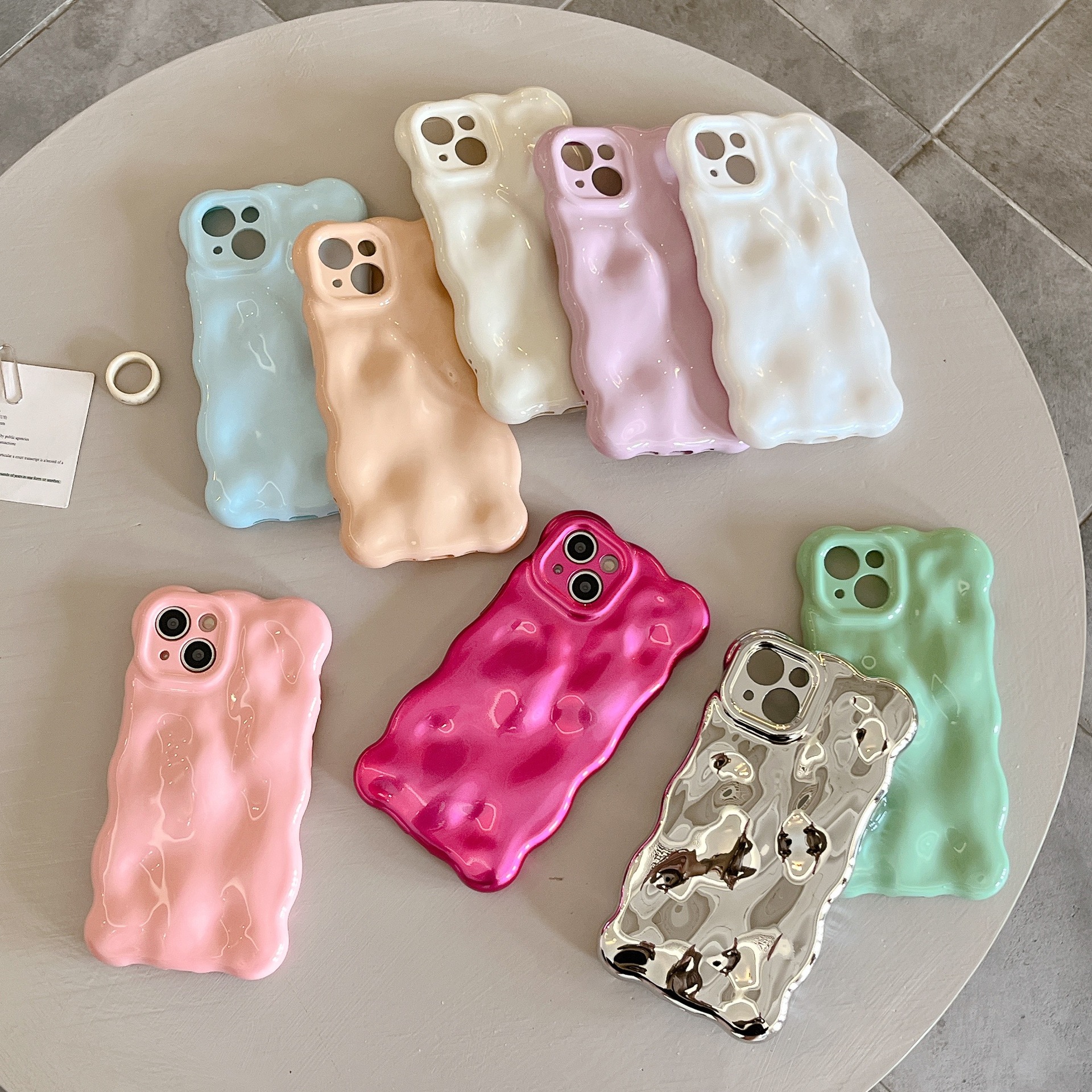 Funda de celular color sólido macaron