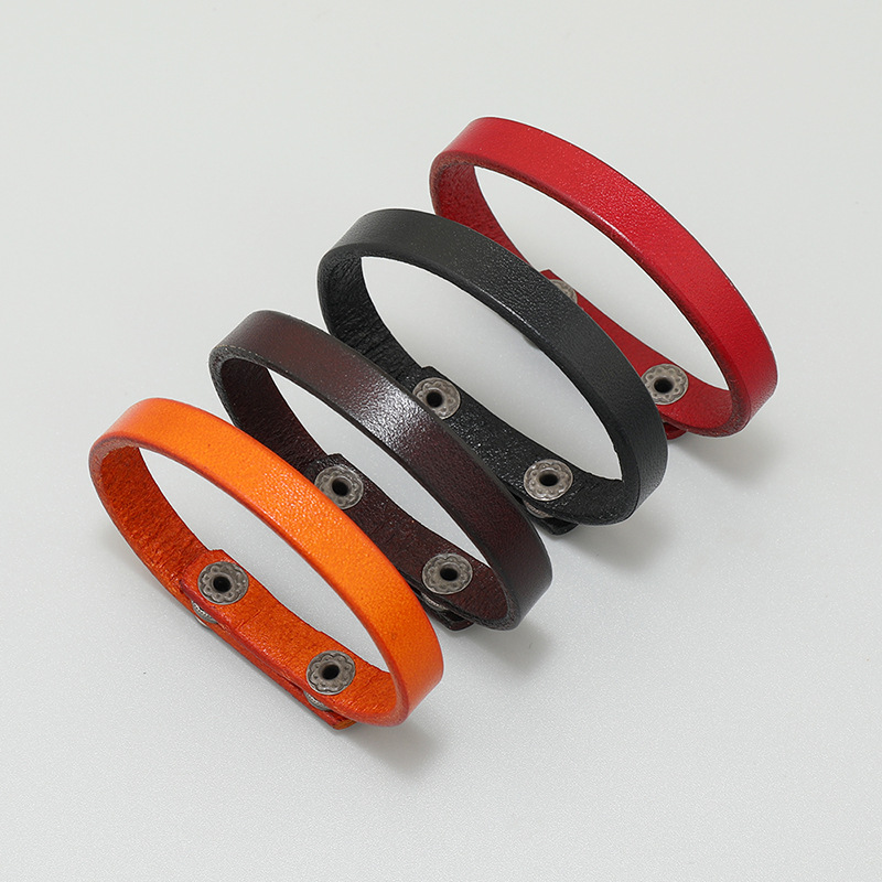 Simple Ins Style Fashion All-match Light Board Cattle Leather Bracelet