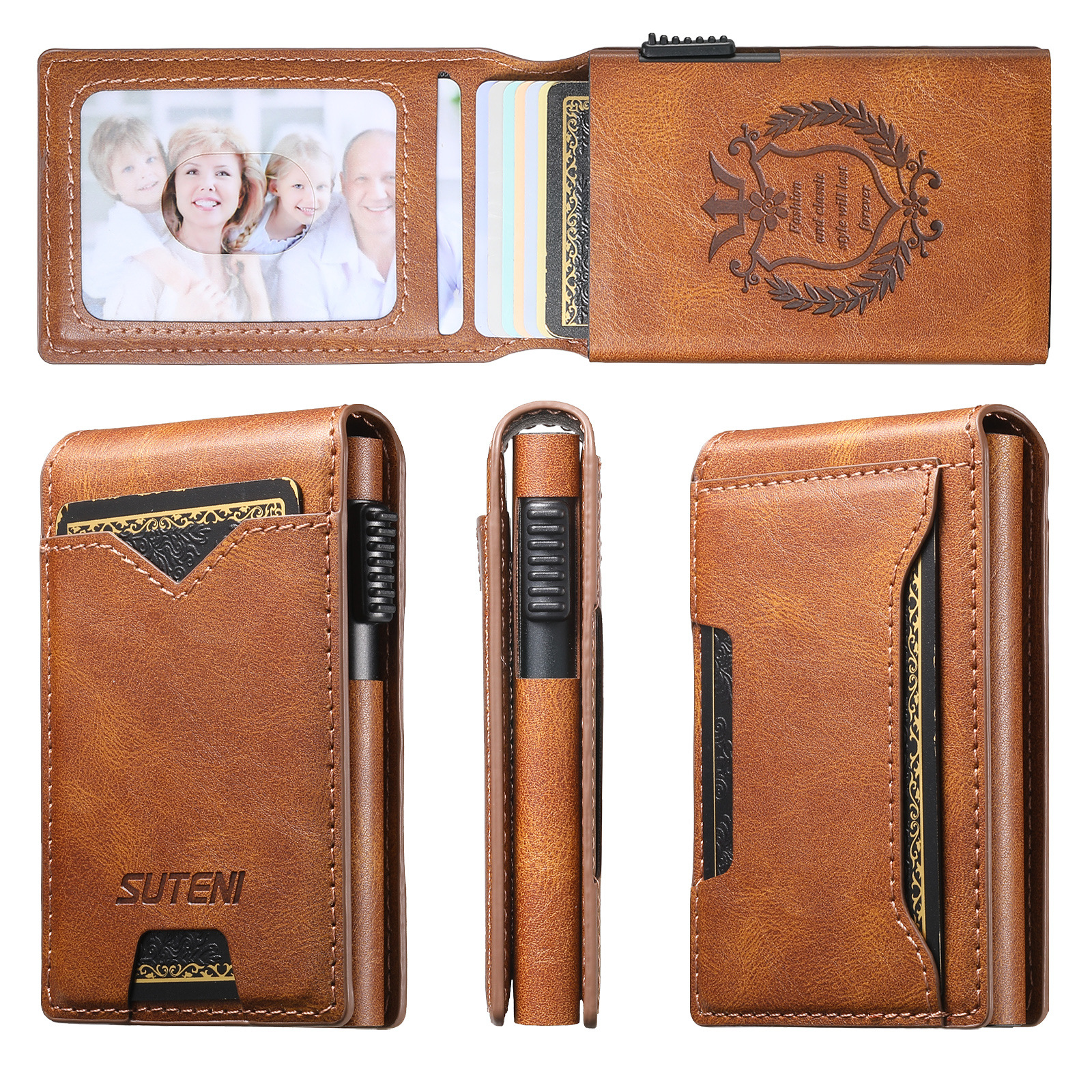 Oil-wax Grain Glossy Full-wrap Leather Card Holder 29 f7298fca bec4 4f09 b5f8 96e6fdf446ac