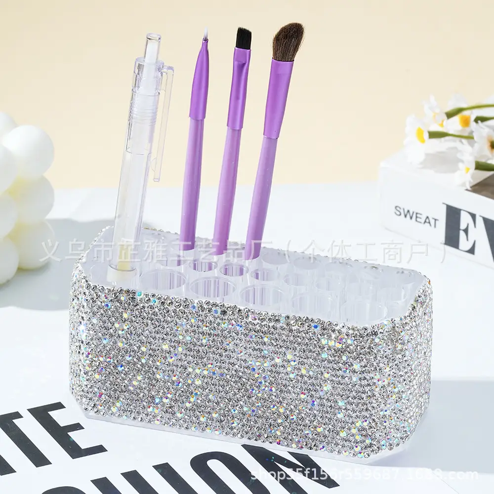 Household Diamond Makeup Pen Holder
