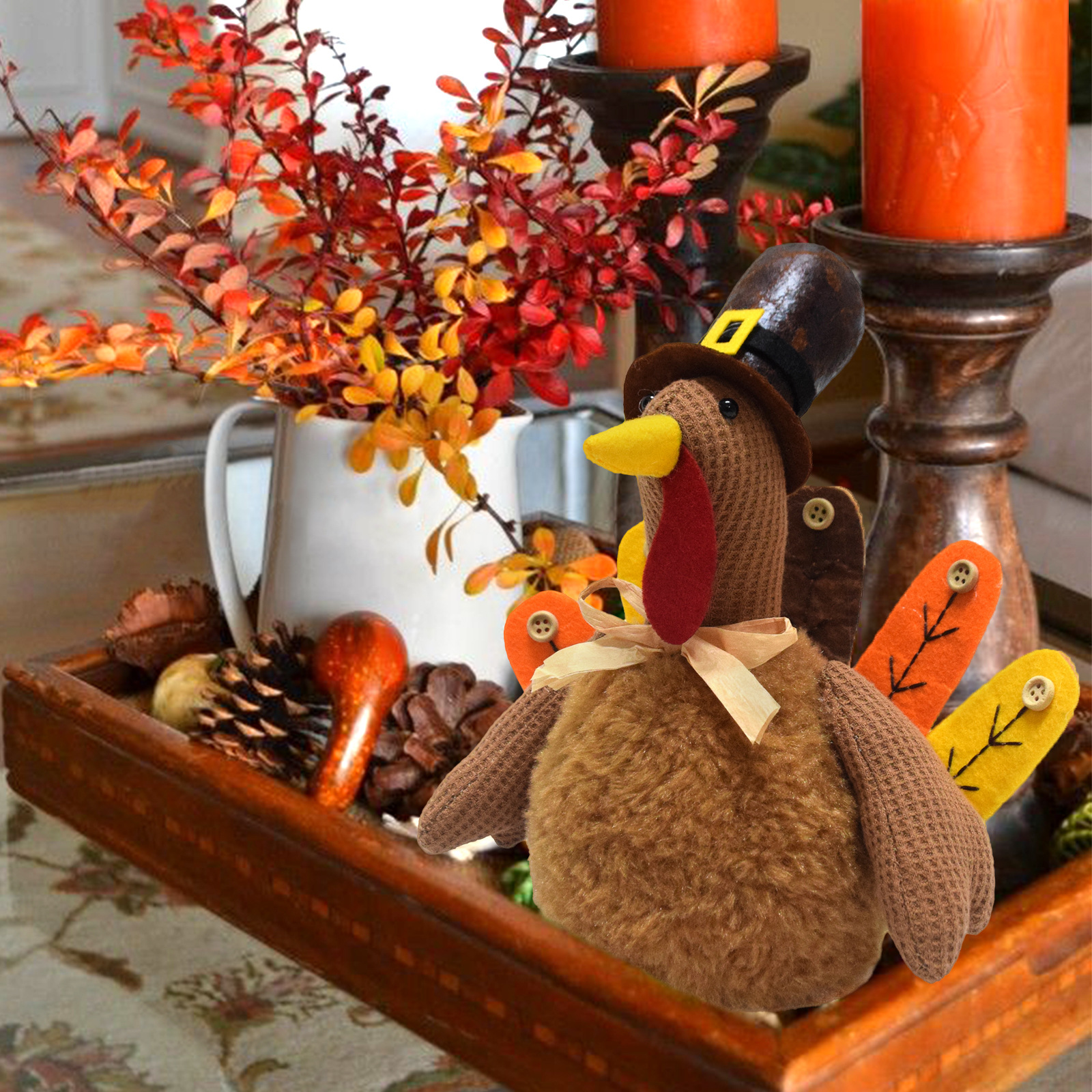 Title 3, Thanksgiving Decorations Turkey Ornaments Handm...