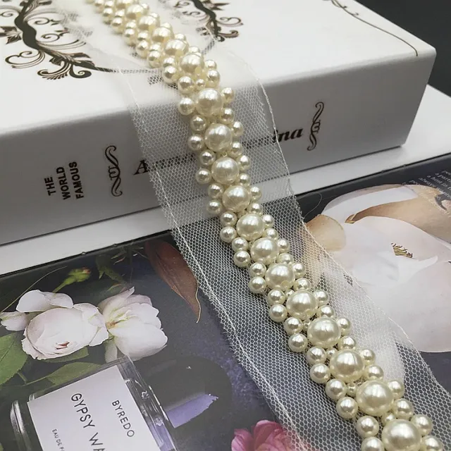 Handmade Lace Beaded Clothing Lace Accessories Pearl - Shop at LoveMi