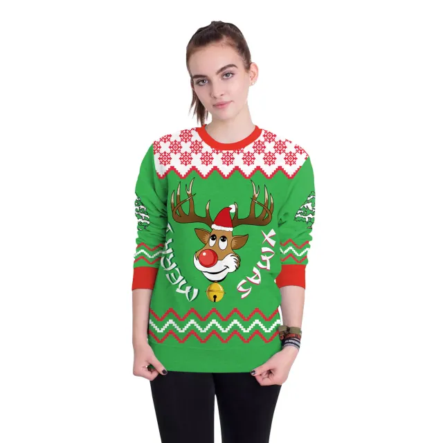 Women's Christmas 3D Digital Printed Pullover Sweatshirt Swys044 Xl - Shop at LoveMi