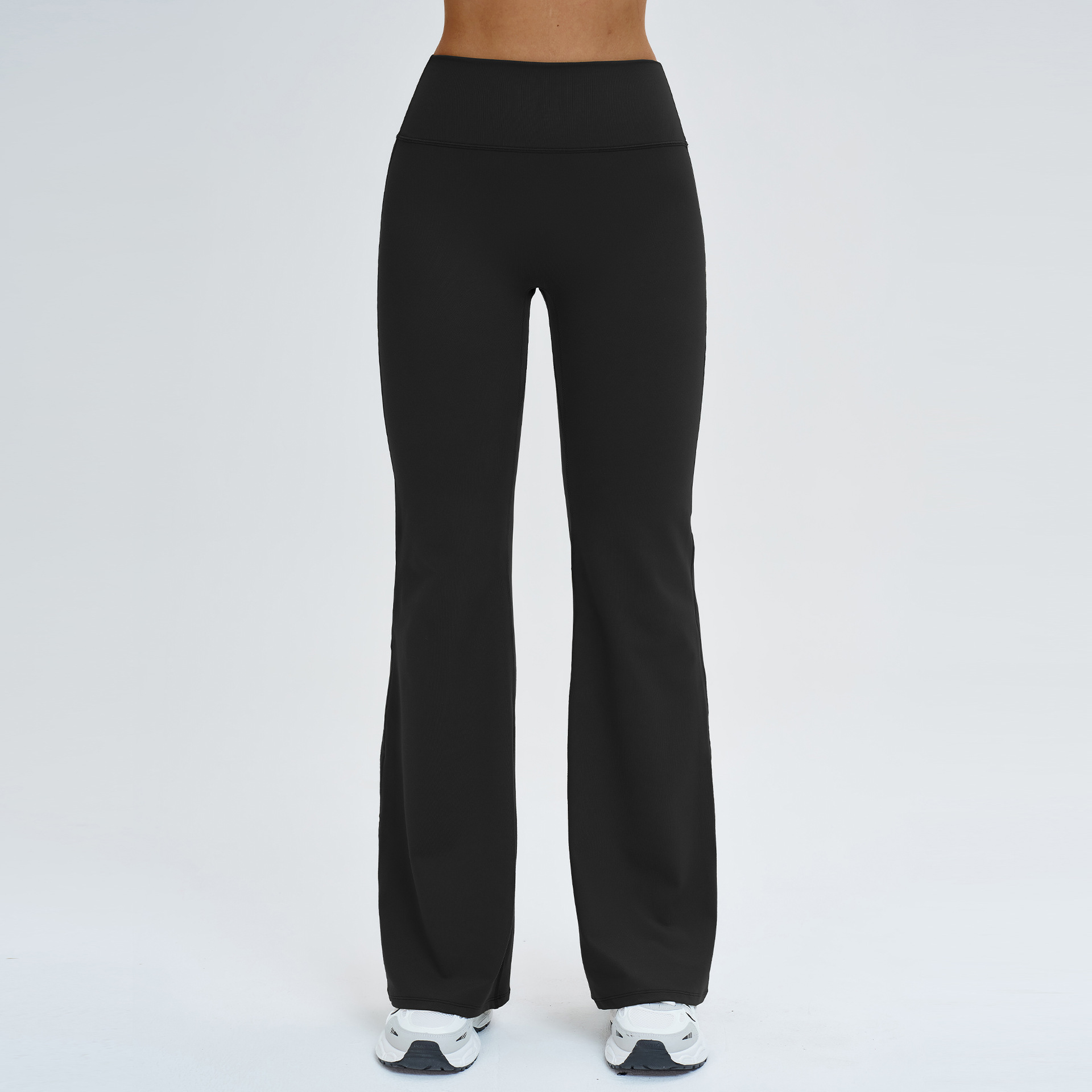 High-waisted Flared Pants With A Slightly Tapered Leg For A Slimming, Sporty Look For Women
