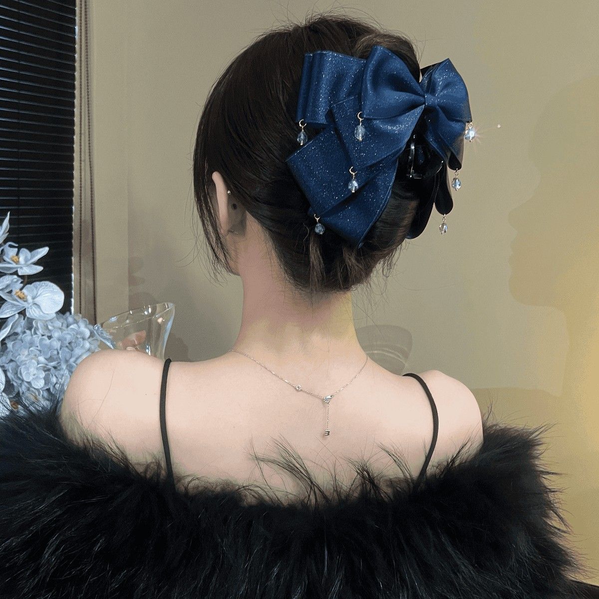 Multi-layer Butterfly Hair Clips With A Sparkling Bow