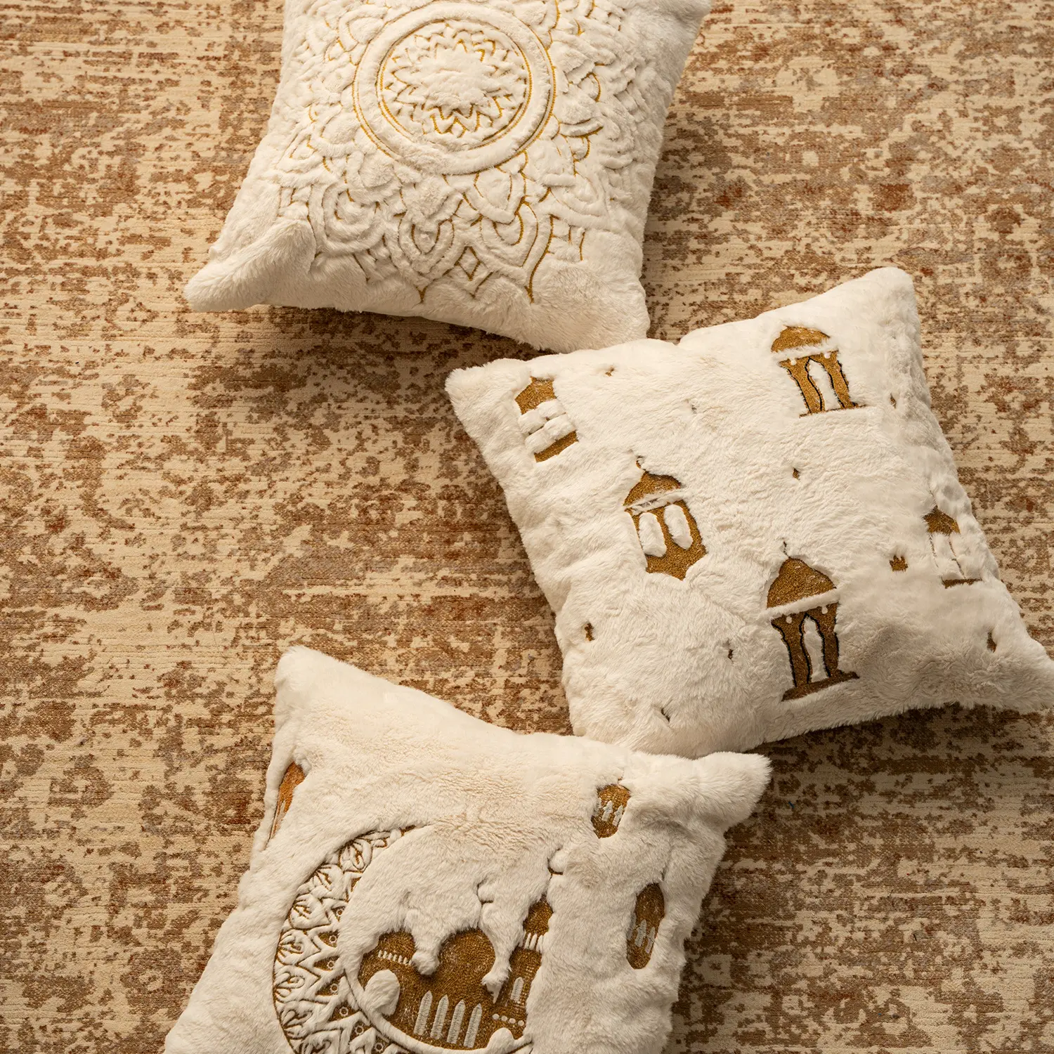 Fabric Bay Window Decor Plush Sofa Throw