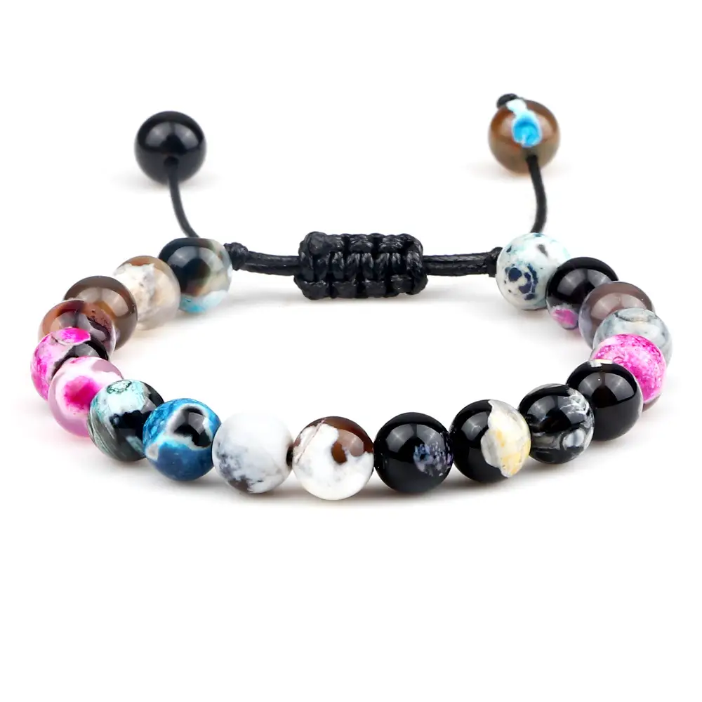 8mm Two-color Beaded Hand Woven Hand Rope