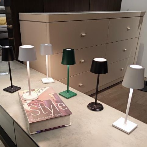 LED Mini Ambient Table Lamp Touch-Activated Rechargeable Desk Lamp