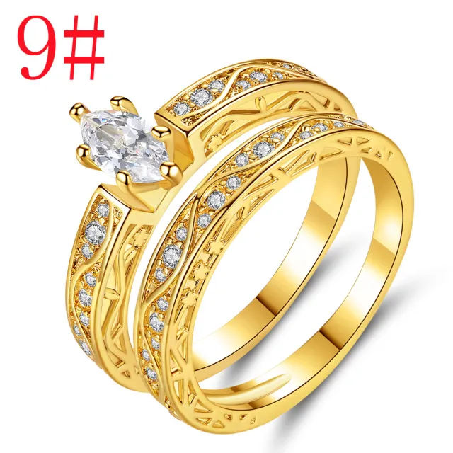 Creative Horse Eye Zircon Simple Pattern Couple Couple Rings No 9 - Shop at LoveMi