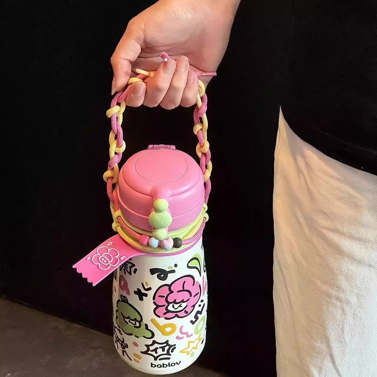 Insulated Water Bottle Large-capacity Straw Cup — foto 3