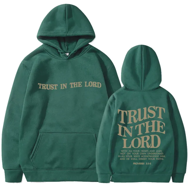 Women's Letter Print Sweatshirt Hoodie Dark Green 311 - Shop at LoveMi