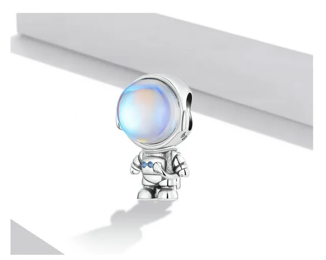 S925 Sterling Silver Cute Astronaut Beaded Bracelet Simple Zircon Space Adventure Beads Bsc578 - Shop at LoveMi