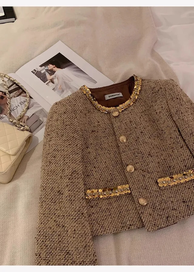 Women's Autumn And Winter Sheath Skirt Two piece Set Coat L - Shop at LoveMi