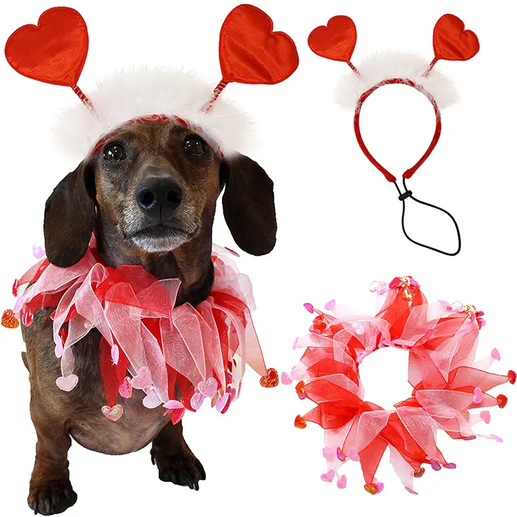 Pets Valentine's Day Decoration Pet Scar Hairband