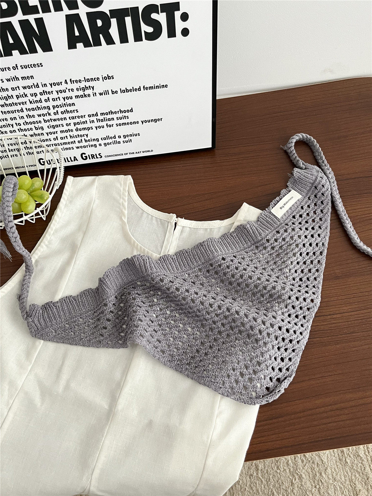 Hollowed-out Lace-up Triangular Scarf Womens Headscarf