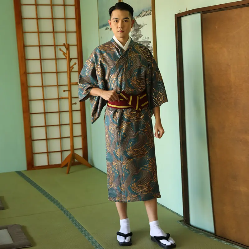 Japanese Kimono Men's Traditional Formal Wear Summer