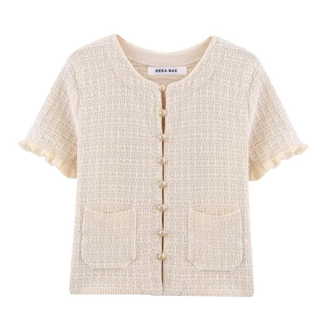 Tank top Skirt Knitted Cardigan Three piece Set Tan - Shop at LoveMi