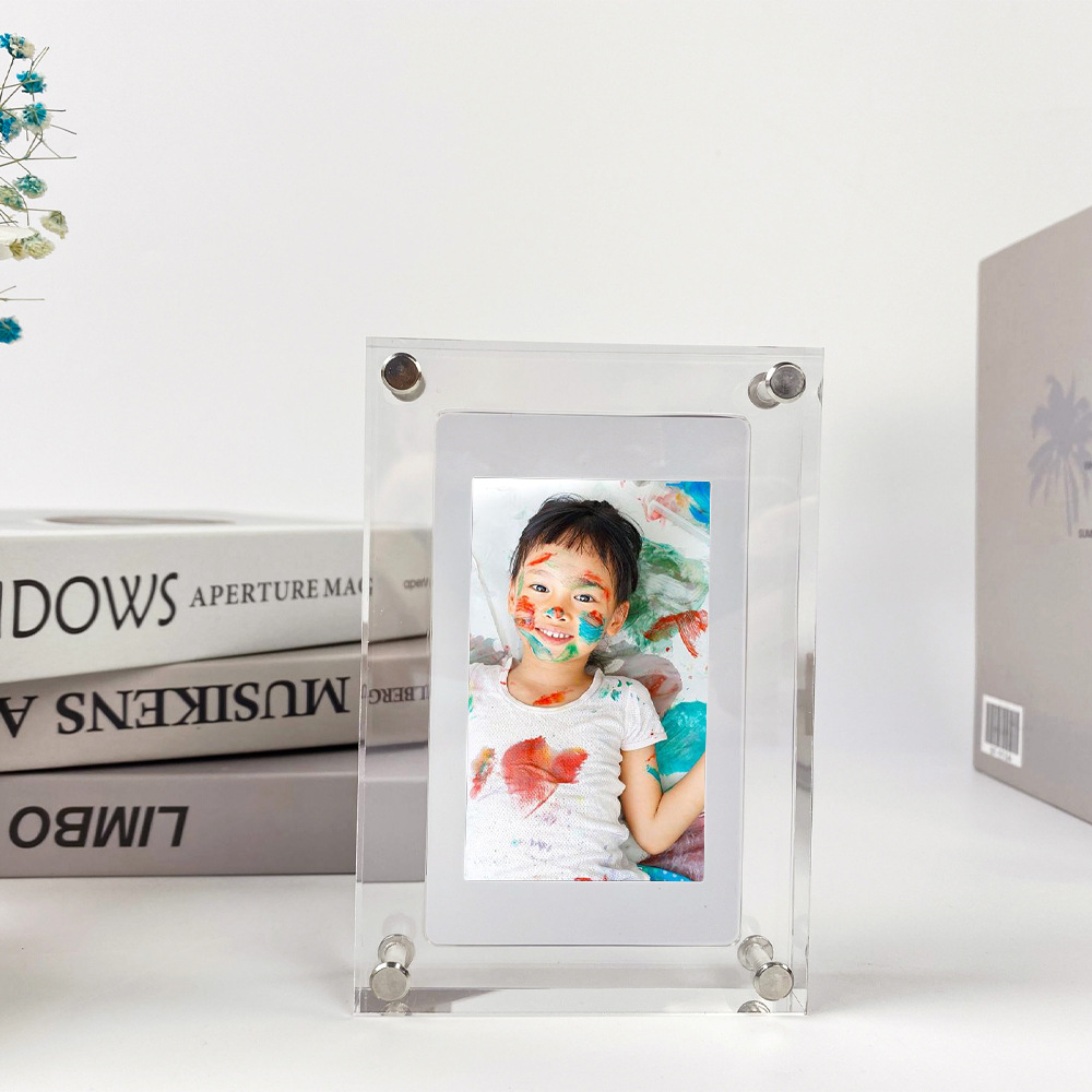 Title 2, Acrylic Transparent Crystal Digital Photo Frame...