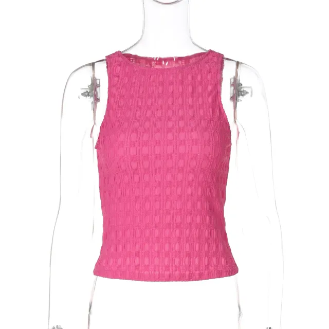 Women's Fashion Plaid Knitted Slim Top Red - Shop at LoveMi