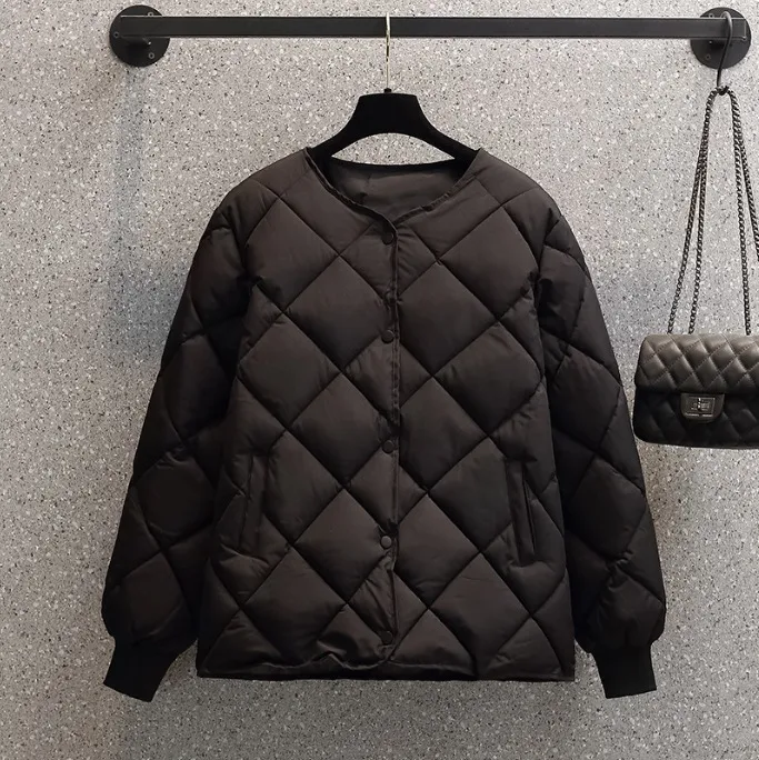 Short Down Jacket Women's Winter Korean Style Lightweight - Black