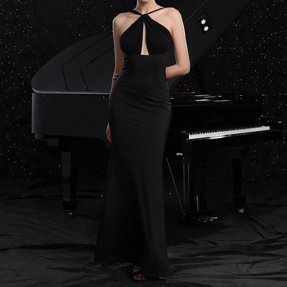 Elegant Pearl Stitching Split Dress