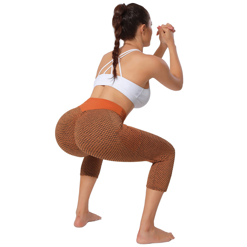 Title 48, Beautiful Peach Buttocks Skinny Cropped Yoga Pa...